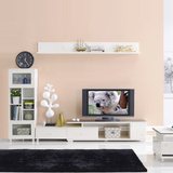 现代简约伸缩烤漆电视柜组合客厅电视柜茶几组合套装影视墙L266-C