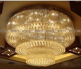 工程定制 酒店大堂水晶灯复式楼大厅吸顶灯奢华大型工程水晶灯