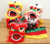 中国风传统小狮头装饰家居摆件舞狮微型醒狮出国新年礼品狮子模型