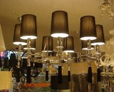 时尚创意客厅餐厅卧室新古典后现代不锈钢吊灯设计师圆形黑色吊灯