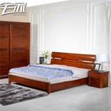 宅家柚木床全实木床柚木家具现代中式柚木双人储物床1.8米1.5
