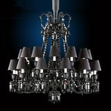 欧式现代水晶吊灯黑色水晶客厅餐厅卧室水晶灯高档酒店别墅灯具