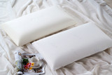 富安娜梦洁紫罗兰保健记忆枕单人枕芯慢回弹面包枕聚氨棉枕头