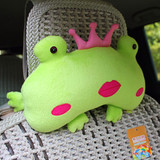 青蛙汽车头枕轿车用座椅靠背卡通可爱韩国女靠枕车载装饰用品枕头