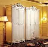欧式宜家实木简易时尚1.2米二门衣柜 法式家具1.6米三门特价包邮