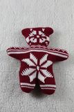手工创意可爱毛线针织小熊挂件玩偶包包吊件圣诞家居装饰品挂饰