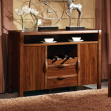 新中式宜家现代时尚黑胡桃色乌金木色家具C9301特价实木餐边柜