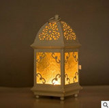 欧式古典铁艺烛台摆件 浪漫悬挂玻璃蜡烛台 蜡烛灯 婚庆烛台灯