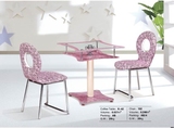 买一赠一！现代简约钢化玻璃餐桌餐椅组合家具小户型省空间小餐桌