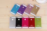 苹果5/5S 金属 钢化 拉丝壳 iphone4/4S  双色 土豪金 手机保护壳