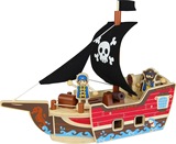德国拼装海盗船立体模型航母3-4-5-6岁儿童益智拆组装插拼装玩具