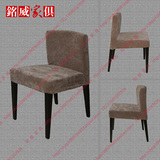 特价简约餐椅 咖啡厅奶茶店布艺椅子绒布面料软包可拆洗餐椅定制
