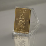中国龙年生肖纪念币24K镀金块 精美工艺品收藏爱好把玩礼品钱币