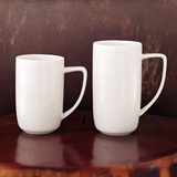 拿铁咖啡杯子唐山骨瓷陶瓷纯白胎欧式卡布奇诺马克杯300ml星巴克