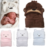 春秋小熊包被优质珊瑚绒保暖柔软婴儿抱被新生儿用品抱毯批发