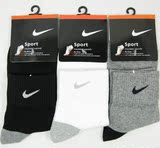Nike耐克正品专柜耐克NIK纯棉男士中筒男袜全棉提花运动百搭袜子