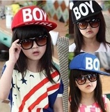 小孩boy棒球鸭舌帽 新款韩版儿童街舞嘻哈帽表演帽春秋男女童帽子