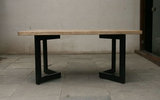 拉奥孔 复古铁艺实木餐桌 餐桌椅组合电脑书桌 定制会议桌办公桌