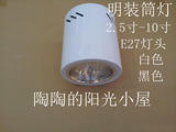 进美明装筒灯2.5寸3寸4寸5寸6寸8寸10寸吸顶筒灯E27节能灯LED球泡