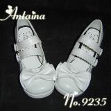 日本抢购LOLITA人气王中跟蝴蝶结公主女王鞋9235白色