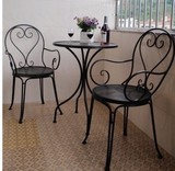 欧式铁艺桌椅三件套阳台桌椅户外庭院花园桌椅咖啡店休闲桌椅