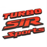 汽车改装金属车标涡轮增压TURBO车贴标运动SIR SPORT改装个性贴标