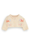 NEXT正品代购 女宝宝女童 橙色小兔子口袋全棉小开衫