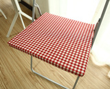 全手工定制可拆洗 纯棉坐垫/椅子垫/椅垫/海绵坐垫 红白格子