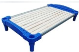 特价批发正品秒杀天蓝色可折叠幼儿园专用床双人床儿童塑料木板床