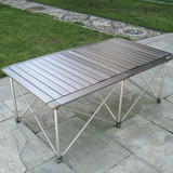 旅行户外超轻长方形野餐便携式铝合金折叠桌升降野餐双桌子正
