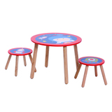 早教益智玩具哈喜屋儿童课桌椅幼儿园桌椅实木学习桌椅太空人
