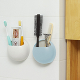 纳川 浴室创意情侣吸盘式牙膏牙刷架牙具座置物架浴室用品收纳架