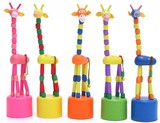 地摊批发积木拼插装动物益智儿童玩具1- 卡通跳舞木制长颈鹿3岁