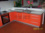 宁波居艺整体橱柜定做 订做 不锈钢箱体 不锈钢台面 烤漆门板