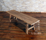 古朴年代田园实木凳子简约老榆木老门板长条凳餐桌配套餐凳长板凳