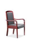 实木会议椅 四条腿开会椅 会客椅 办公椅 真皮 西皮 现代固定椅子