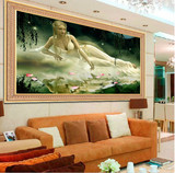蒙娜丽莎印花十字绣云端睡美人客厅卧室人物美女画最新款欧式大幅