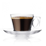进口帕莎PASABAHCE 维拉无铅玻璃咖啡杯卡布奇诺 茶杯大小号耐热