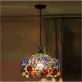 欧式蒂凡尼彩色琉璃灯具咖啡馆别墅客厅书房卧室阳台创意式餐吊灯