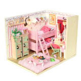过家家房子DIY小屋公主芭比娃娃拼装别墅女孩礼物5-6-8岁儿童玩具