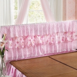 粉色蕾丝公主床头罩床头防尘罩床头套床靠背罩防尘巾皮床保护套子