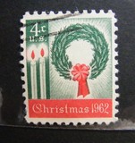 外国邮票 美国早期邮票 1962年 圣诞邮票 信销 雕刻版 超低价！