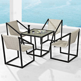 广东藤椅三件套藤椅子茶几五件套 阳台桌椅组合套装户外休闲藤椅