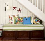 简约美式实木单人箱体床 定制美式欧式卧室客厅榫卯结构实木家具