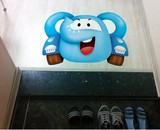 韩国卡通夜光防水防滑贴纸卫生间厕所地砖贴画幼儿园装饰贴2253B