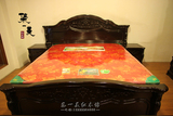 集美红木家具红木床实木床欧式1.8米双人床带床头柜100%黑檀木
