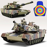 环奇遥控坦克超大美国M1A2战车可发射玩具车对战模型金属旋转炮台