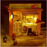 新品DIY小屋 星港饮奶茶店 创意艺术手工模型玩具 船长酒吧 礼物