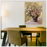 莫奈抽象花卉油画无框画单幅背景墙面画卧室玄关餐厅走廊挂壁布画