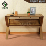 老木匠 纯实木书桌写字桌全白橡木写字台办公桌仿古简约桌子